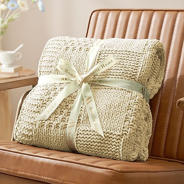 Amélie Home Tagesdecke Karierte Chenille Decke, günstig online kaufen