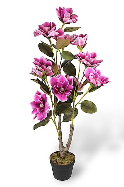 Kunstpflanze Künstliche Magnolie im Topf Deko-Kunstpflanze günstig online kaufen