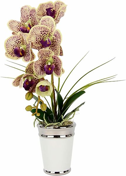 I.GE.A. Kunstblume "Orchidee", im Topf, aus Keramik, Seidenblume Real Touch günstig online kaufen