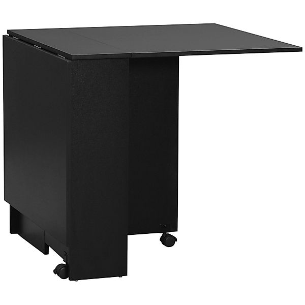 HOMCOM Klappbarer Küchentisch Esszimmermöbel auf Rollen 75 x 140 x 74 cm 2 günstig online kaufen