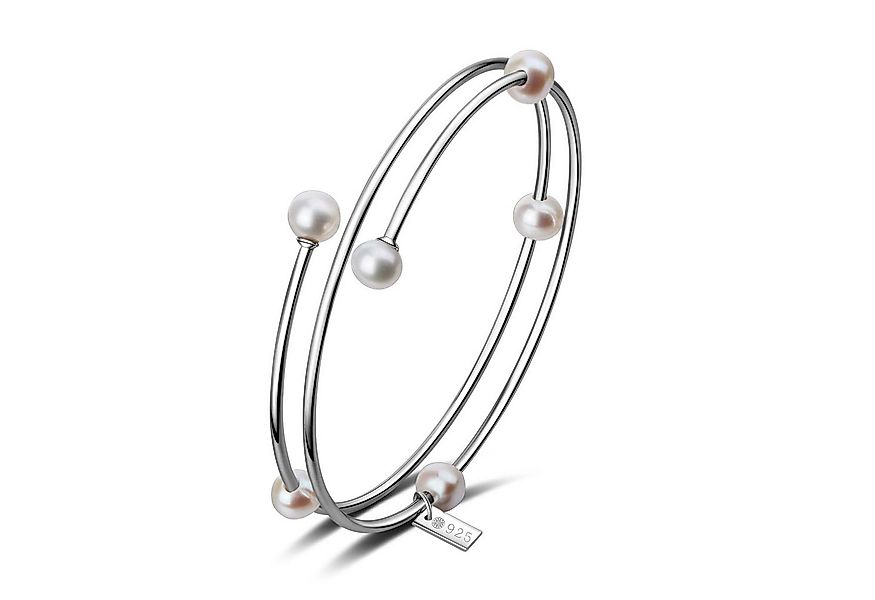 AILORIA Armband MIDORI Armreif Silber/weiße Perle, Armreif Silber/weiße Per günstig online kaufen