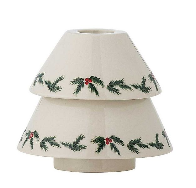 Bloomingville Kerzenhalter Bloomingville Kerzenhalter BERRY Weiß mit Tannen günstig online kaufen