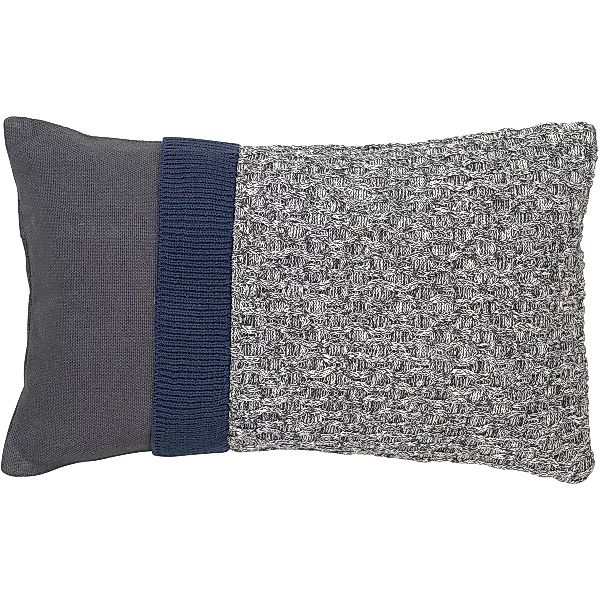 Knit Kissenbezug 30 x 50cm Dark grey-blue night günstig online kaufen