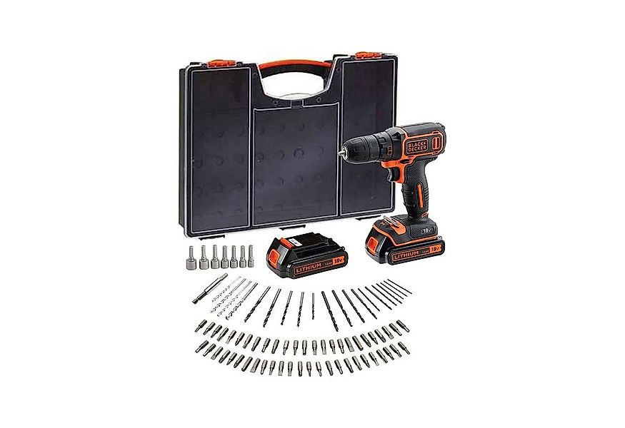 Black + Decker Bohrmaschine BDC718AS2O-QW 18V AKKU SCHRAUBER, Lithium-Techn günstig online kaufen