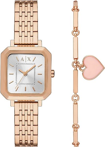 ARMANI EXCHANGE Quarzuhr AX7164SET, (Set, 2-tlg., mit Armband), Armbanduhr, günstig online kaufen