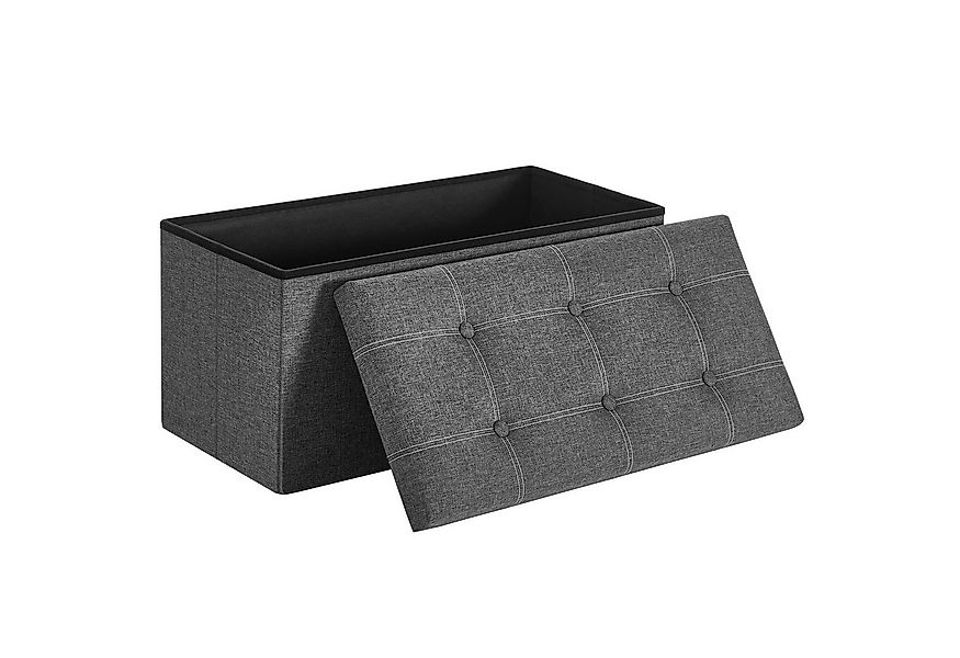 SONGMICS Sitzbank, Sitzhocker, mit Stauraum, faltbar, 76 / 110 x 38 x 38 cm günstig online kaufen