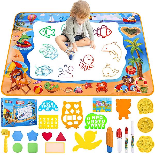 LEAZZLE Kreativset Wasser Doodle Matte 100x70cm,Kinderspielzeug günstig online kaufen