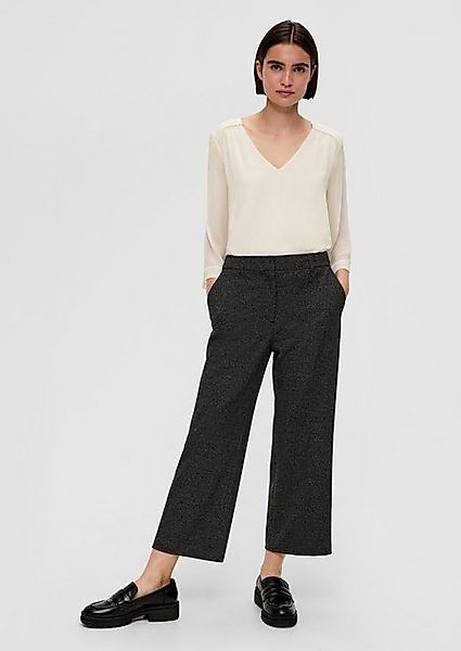 s.Oliver BLACK LABEL 7/8-Hose Regular: Gemusterte Culotte günstig online kaufen