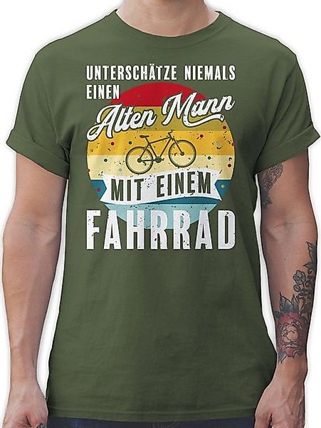 Shirtracer T-Shirt Unterschätze niemals einen alten Mann mit einem Fahrrad günstig online kaufen