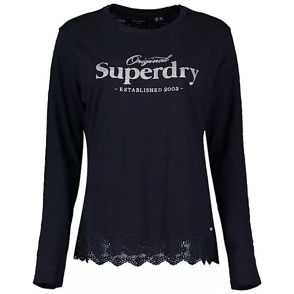 Superdry Graphic Lace Mix Langarm-t-shirt XS Deep Navy günstig online kaufen