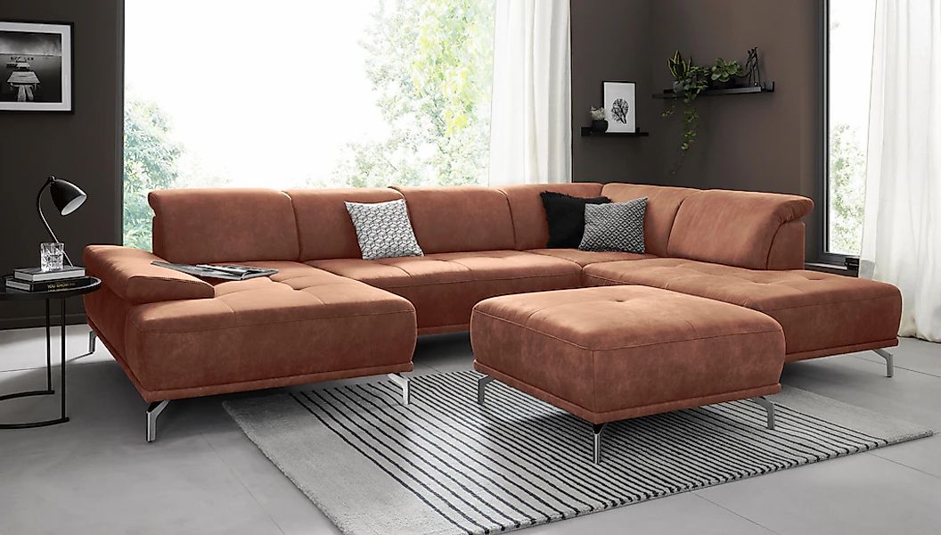 Home affaire Wohnlandschaft "Caluna" Inkl.Sitztiefenverstellung, wahlweise günstig online kaufen