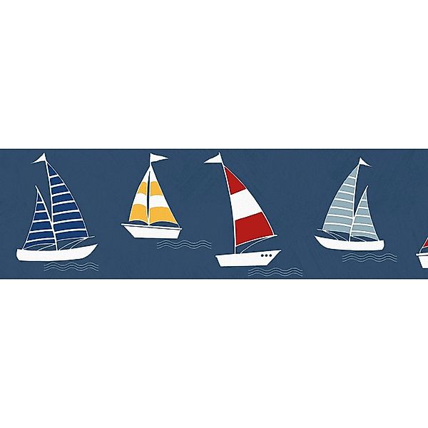PROFHOME 403757-GU Grafik Tapete Kindertapete Matt Blau Rot Gelb 0,75 m2 0, günstig online kaufen