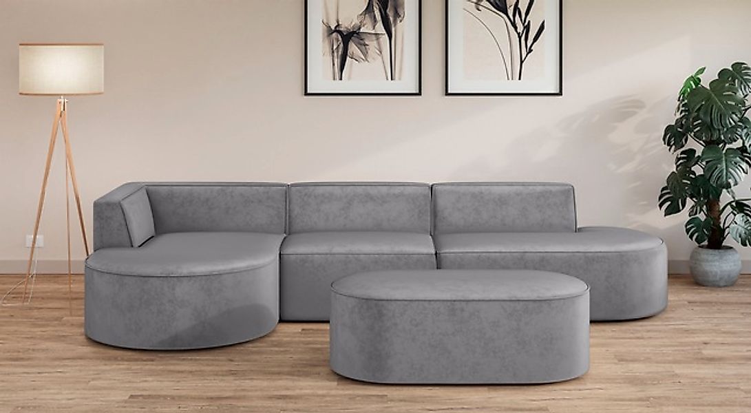 OTTO home Ecksofa »EIVIND Designer Sofa mit Ottomane rechts/links, B/T/H: 3 günstig online kaufen