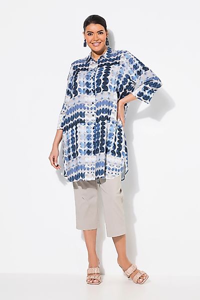 Ulla Popken Longbluse Longbluse Kreise A-Linie günstig online kaufen