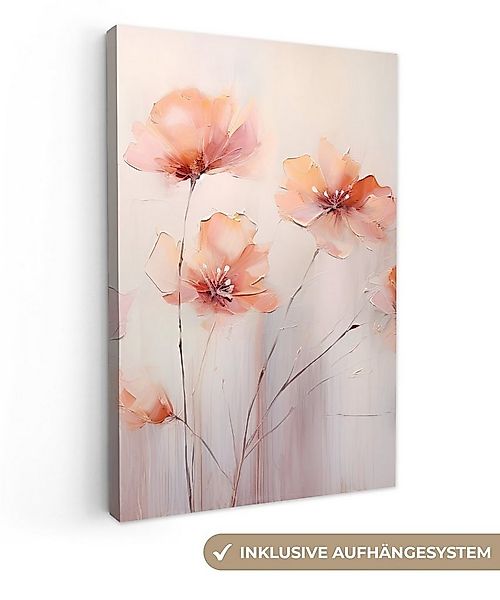 OneMillionCanvasses® Leinwandbild Mohn - Blumen - Kunst - Abstrakt - Aquare günstig online kaufen