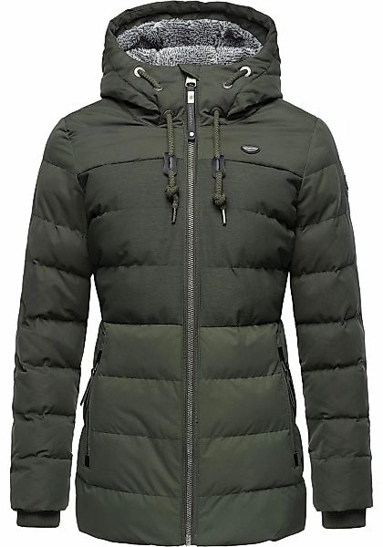 Ragwear Winterjacke "Quantic", mit Kapuze, stylische Steppjacke mit Teddyfe günstig online kaufen