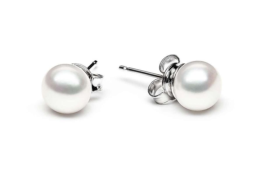 Gaura Pearls Paar Ohrstecker Perlenohrstecker weiß günstig online kaufen