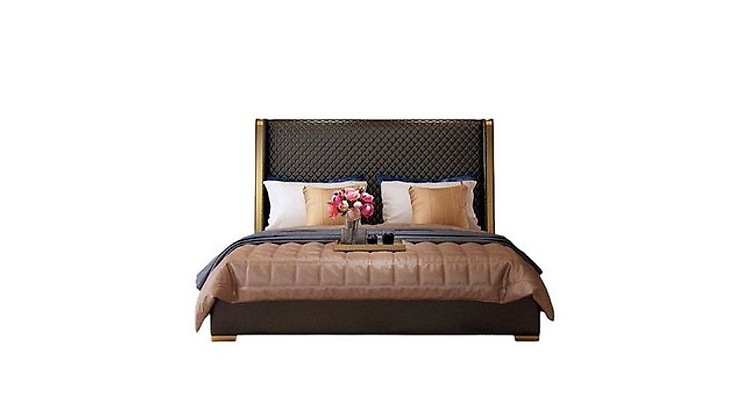 JVmoebel Bett Polsterbett Betten Stoff Holz Ehebett 180x200cm Doppelbett Be günstig online kaufen
