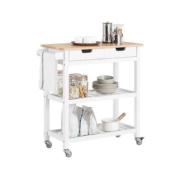 SoBuy Küchenwagen FKW67, Servierwagen Rollwagen Küchenschrank günstig online kaufen