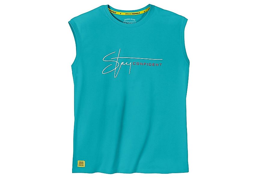 redfield Muscleshirt Redfield Übergrößen Muskelshirt Frontprint türkis günstig online kaufen