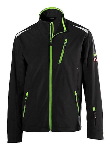 fortis Softshelljacke Herren twenty-four, schwarz/hellgrün, Größe XL günstig online kaufen