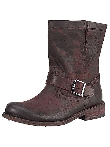 Felmini Stiefelette Veloursleder Cowboy Stiefelette günstig online kaufen