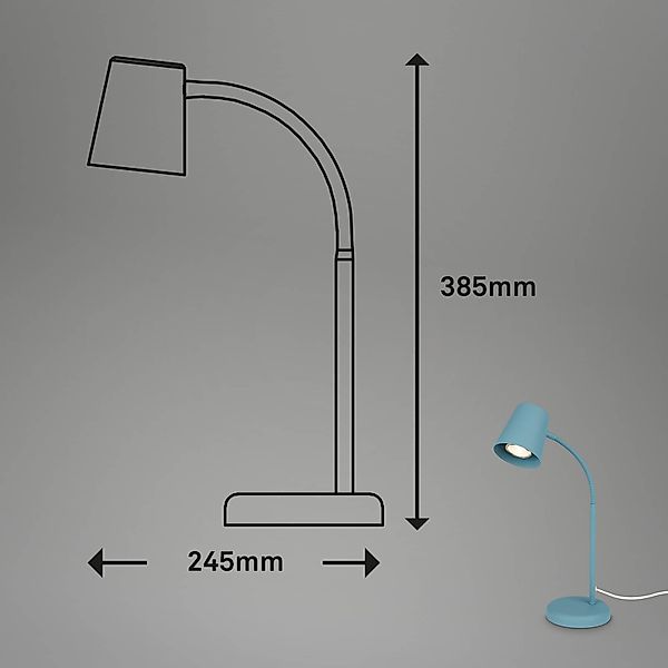 Briloner Leuchten Tischleuchte LED Tischlampe Kippschalter Homeoffice GU10, günstig online kaufen