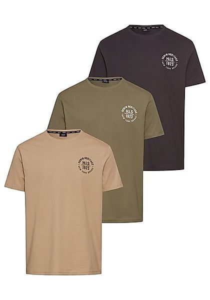 H.I.S T-Shirt (Packung, 3-tlg., 3er-Pack) schmal geschnitten, bedrucktes De günstig online kaufen