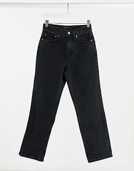 ASOS DESIGN – Schmale Stretch-Jeans mit hoher Taille und geradem Bein in ve günstig online kaufen