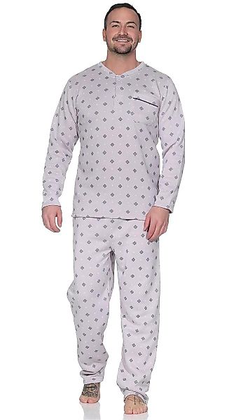 EloModa Pyjama Herren Thermo Pyjama lang günstig online kaufen