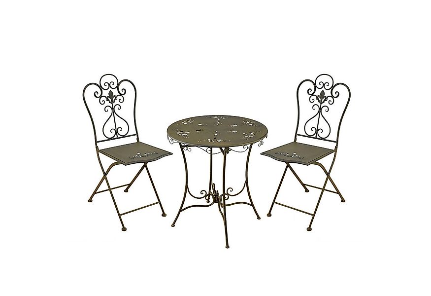 HTI-Living Sitzgruppe Tischgruppe Braun Lily, (Set, 3-tlg., 1x Tisch, 2x St günstig online kaufen