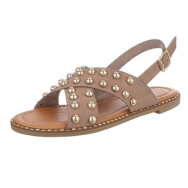 Ital-Design Modische Damen-Sandalen mit Nieten für günstig online kaufen
