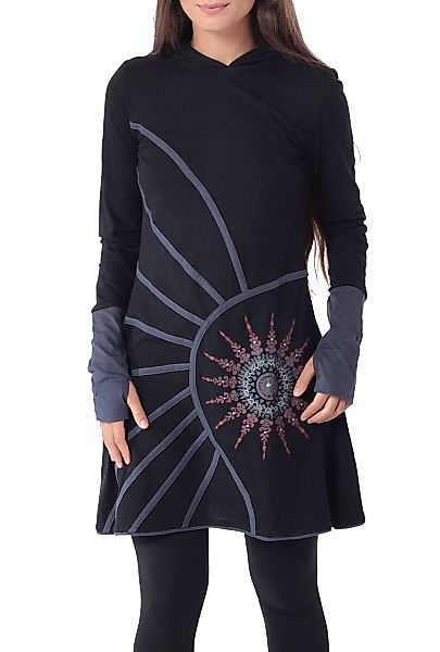 PUREWONDER Sweatkleid Alternatives Kapuzenkleid aus Baumwolle, günstig online kaufen
