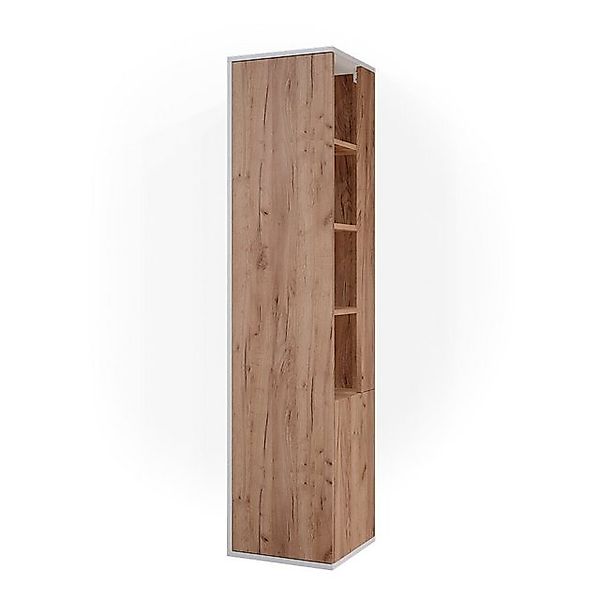 Vicco Badschrank Kate Weiß/Eiche 35 x 152 cm günstig online kaufen