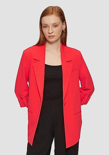 QS Jackenblazer Indoor-Blazer Interlock-Blazer mit Krempelarm günstig online kaufen