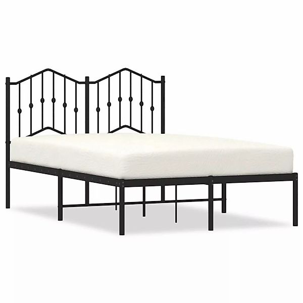vidaXL Bettgestell mit Kopfteil Metall Schwarz 120x200 cm Modell 161927017 günstig online kaufen