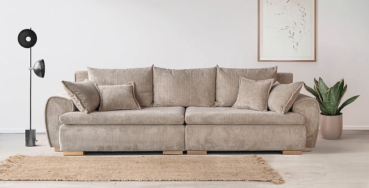 Home affaire Big-Sofa "Katja", Breite 275 cm, Cord-Bezug günstig online kaufen
