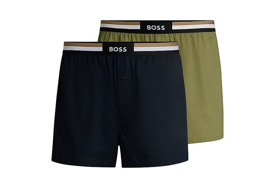 BOSS Boxer Boxer Shorts EW (2-St) mit verschiedenfarbigen Bund günstig online kaufen