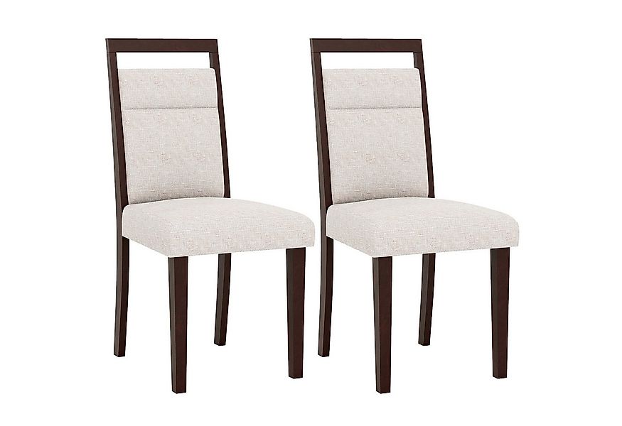 COSTWAY Esszimmerstuhl (2 St), Küchenstuhl Holz, Esstisch Stühle mit gepols günstig online kaufen