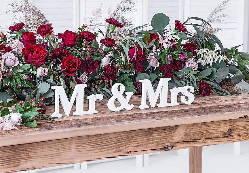 partydeco Dekofigur, Tischaufsteller Mr & Mrs günstig online kaufen
