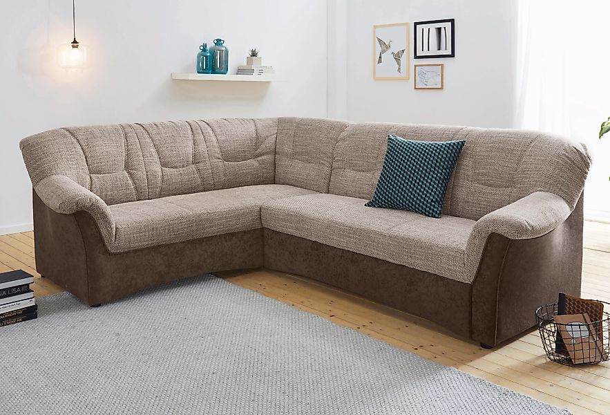 DOMO collection Ecksofa "Sarafina zeitlos und komfortabel, optional mit Fed günstig online kaufen