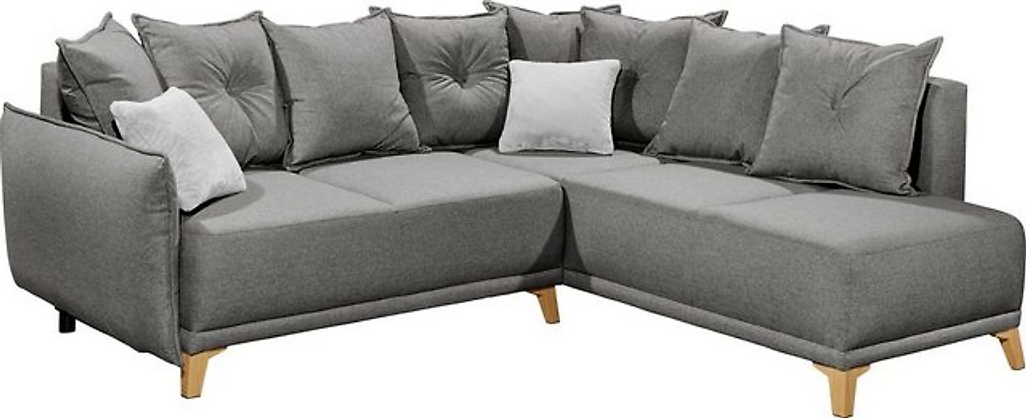 ED EXCITING DESIGN Ecksofa "Pamplona L-Form", mit Bettfunktion, Bettkasten, günstig online kaufen