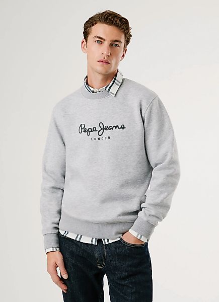 Pepe Jeans Sweatshirt "MACBETH MELANGE CREW", Rundhalsausschnitt, Logo günstig online kaufen