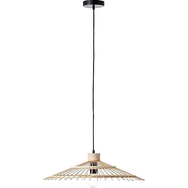 Brilliant Pendelleuchte Pirae Schwarz-Natur günstig online kaufen