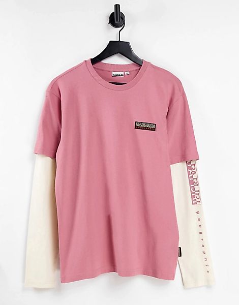 Napapijri – Roen – Langärmliges Shirt in Rosa günstig online kaufen