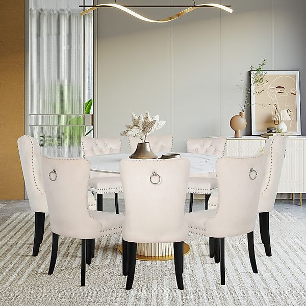 Puluomis Esszimmerstuhl (2/4/6/8 Set Grau/ Schwarz/Beige, günstig online kaufen