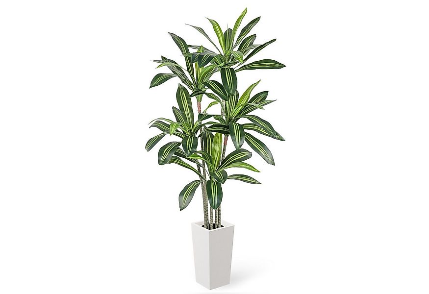 Kunstpflanze Künstliche Pflanzen Dracaena/ Ficus/ Bambus/ Olivenbaum, YOLEO günstig online kaufen
