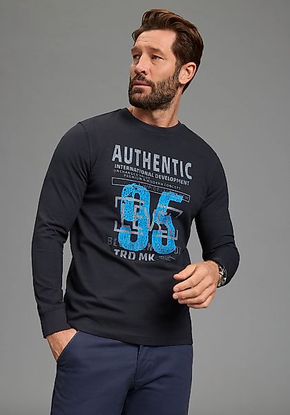 Mans World Langarmshirt "neue Farbe" Langarm, bedruckt, aus Baumwolle und V günstig online kaufen