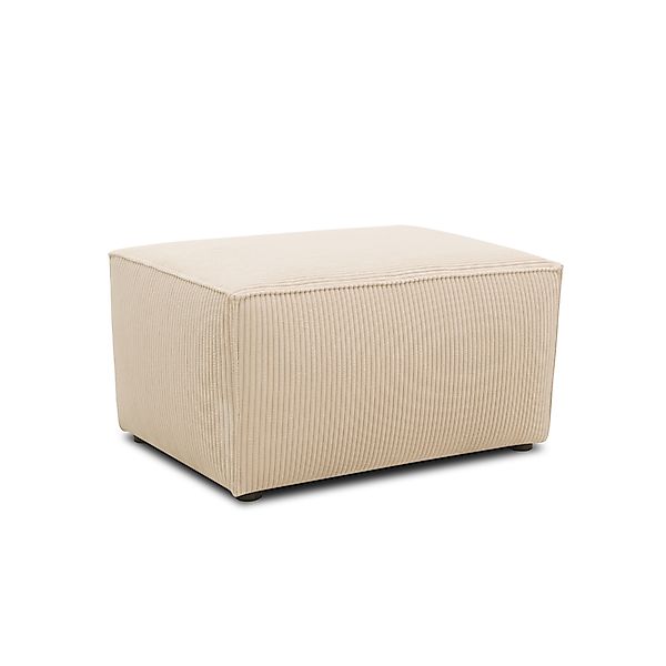 Hocker 101017, Polsterhocker, Cord, modular, 80 x 60 x 43 cm (BxTxH), creme günstig online kaufen