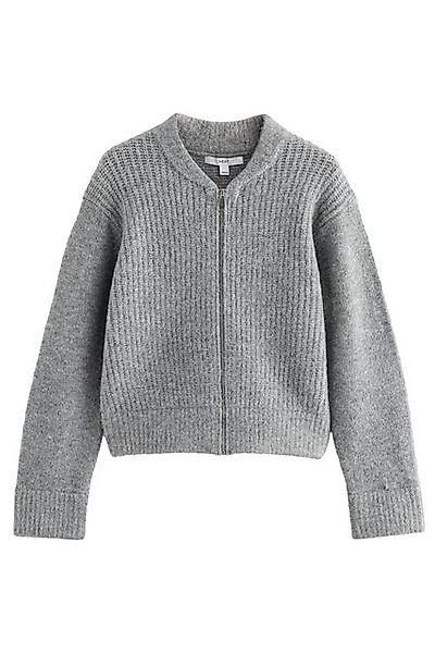 Next Strickjacke Gerippte Strickjacke mit Reißverschluss günstig online kaufen
